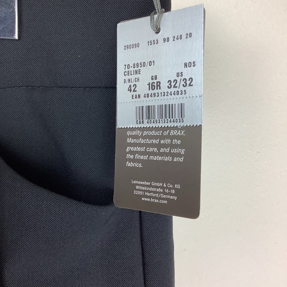 BRAX CELINE WOOL BLEND BLACK TROUSERS - Picture 8 of 15